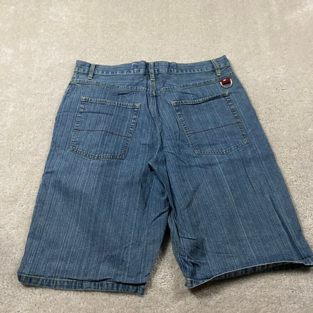 Y2K Tommy Hilfiger Jean Shorts Mens 36* Blue Denim Jorts Streetwear Grunge Baggy